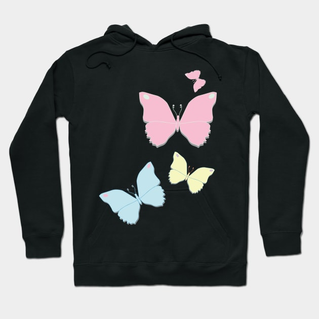 Butterflies Flying Hoodie by emma17